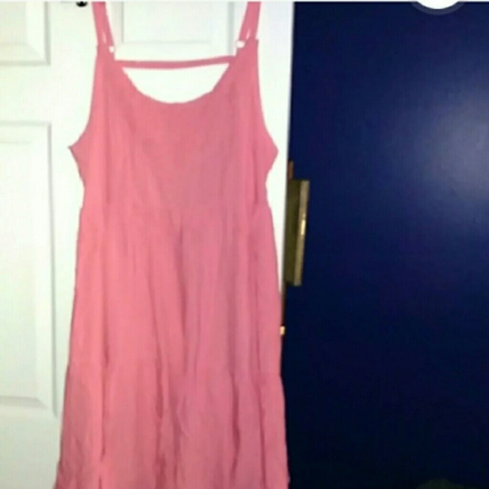 Coral tank dress